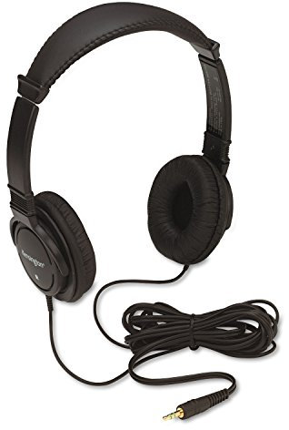 Kensington K33137 Casque Circum-aural Noir - Casques (Circum-aural, avec Fil, 20-20000 Hz, 103 DB, 2,74 m, Noir)