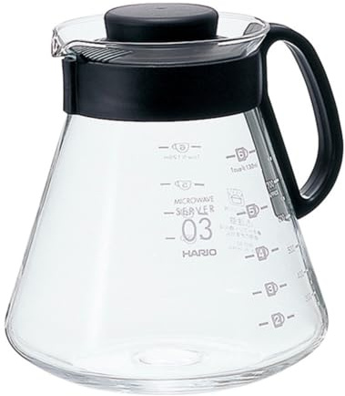 Hario | Range Server V60 pour Micro-Ondes | Noir | 800 ML