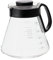HARIO Teekanne, Glas, schwarz, 1,4 kg aprox.