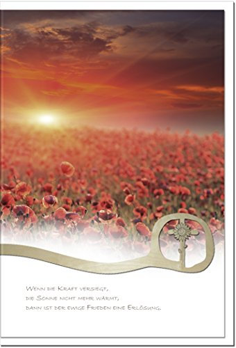 Trauerkarten XXL/Mohnfeld