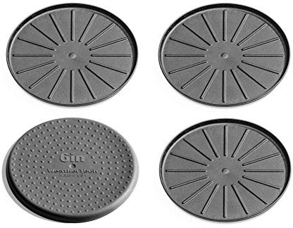 WeatherTech 6 Drink Coasters for Home Surfaces, Anti-Skid, No-Slip knibs - Set of 4, Black - (8A6CSTBK)