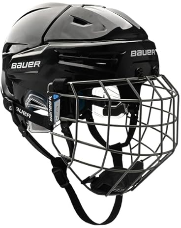 BAUER RE-AKT 65 Eishockeyhelm mit Gitter Kombo (Weiß, L)