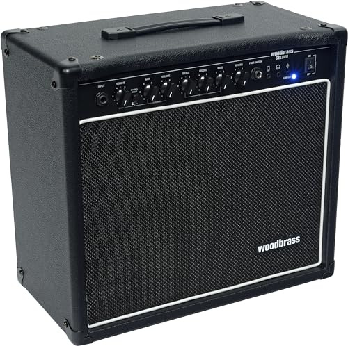 Woodbrass GE1040 - Amplificador Combinado para Guitarra eléctrica, Amplificador de 40 W, Ideal para Guitarrista Principiante y Aficionado, versátil, Reverb, Toma de Auriculares Jugar en