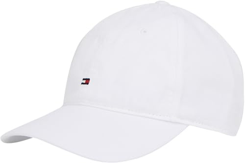 Tommy Hilfiger Herren Cap Flag Soft 6 Panel aus Baumwolle, Weiß (Th Optic White), Einheitsgröße