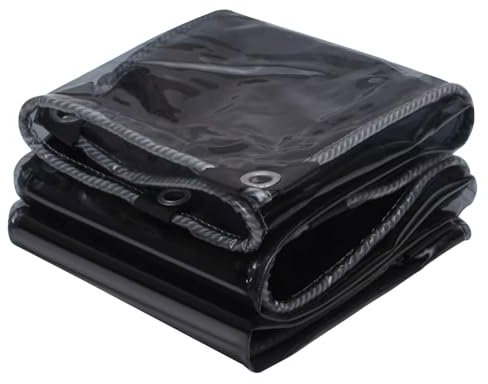 PVC-Plane, wasserdicht, 400 g/m², strapazierfähige Plane, geeignet für Mehrzweckabdeckungen, Hühnerstall, Gewächshaus, Terrasse, – lichtdurchlässig(1x1.2m)