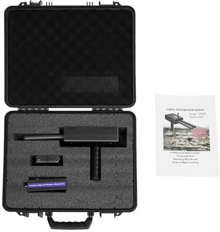 Detector de metales profesional, juego de detector de metales de mano de alta precisión, portátil, detector de metales, profundidad de detección, 20 m, rango de búsqueda de 1000 m, para oro, plata,