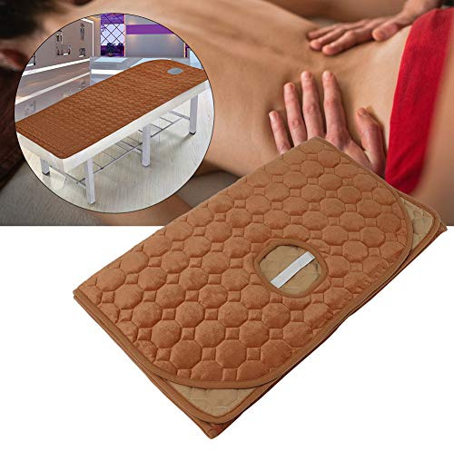 ZJchao Supermjukt Massagelakan, 80 X 190 Cm Andningsbar Anti-halk Elastisk Rem med Runt Hål för SPA-behandling, Rosa eller (Ljusbrun)
