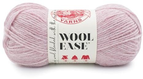 Lion Brand Yarn Wool-Ease Yarn, Worsted-Weight Yarn for Knitting and Crocheting, 1 Pack, Blush Heather