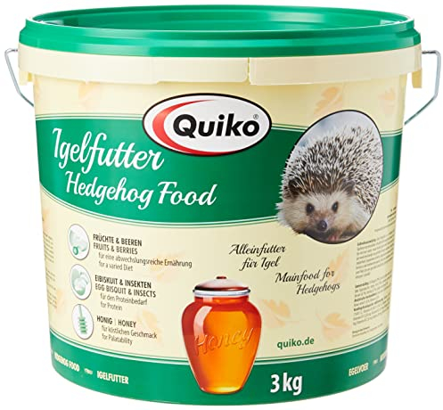 Quiko Igelfutter 3kg - Igelfutter Trockenfutter - Nahrhafte Vollnahrung - Mit Insekten und Eibiskuit für den Proteinbedarf - Speziell auf die Bedürfnisse des Igels abgestimmt