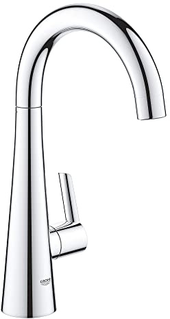 GROHE 30026002 - Zedra grifo de una agua fregadero C-caño, Silber
