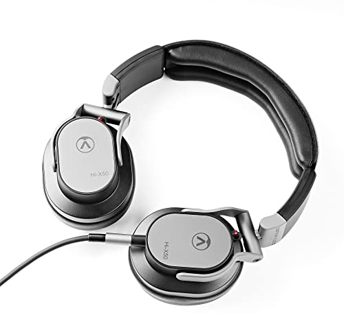 Austrian Audio Auriculares Hi-X50, para la Oreja (Gran Comodidad Gracias a Las Almohadillas de retención Lenta, máxima flexibilidad, conexión de Jack de 3,5 mm, Incl. Adaptador a 6,3 mm), Negro
