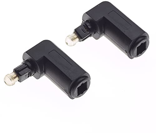 Keple Conector Coaxial En ángulo Recto TOSlink | Adaptador De Cable De Audio óptico De Enchufe Macho A Enchufe Hembra De 3,5 Mm, Paquete De 2
