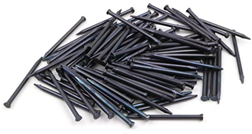 Design61 100x Stahlstifte Stahlnägel Sockelleistenstifte Nagel 1,5 x 25 mm Flachkopf Senkkopf BLAU