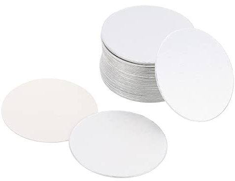 PATIKIL 38mm/1,5 Aluminio Lámina Tapa Revestimiento, 150 Paquetes Resistente Manipulación Inducción Calor Sellador Sellado Revestimientos para PE Plástico Botella Tarro Tapa