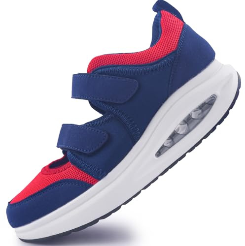Git-up Chaussures de Travail D'infirmière Respirantes pour Femmes Antidérapant Réglable Confortable Marche Courir Casual Orthèses d'allaitement Chaussures Légères, Air-Rouge 38