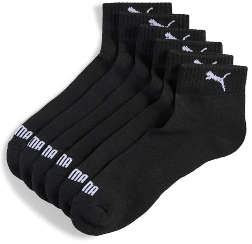 PUMA Mixte Quarter Cushioned Recycled Cotton Chaussette, Noir, 43-46 EU
