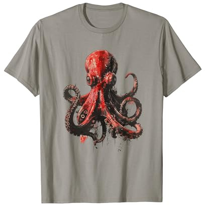 Océano Animales Acuarista Colorido Pulpo Kraken Camiseta