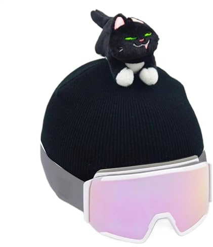 Cubierta para Casco de esquí, Cubierta para Snowboard, para Casco de Lavado, diseño de Gato, Hombre y para Deportes de Invierno, Ciclismo, Senderismo y Actividades al Aire Libre