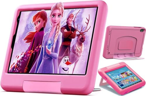 Tablet para Niños 8 Pulgadas 6GB RAM+128GB ROM Android 13 GMS Certified, Control Parental, Pantalla IPS HD, 5.0MP, WiFi, Quad Core Tablet Educativo con Funda protectora de silicona para niños (Rosa)