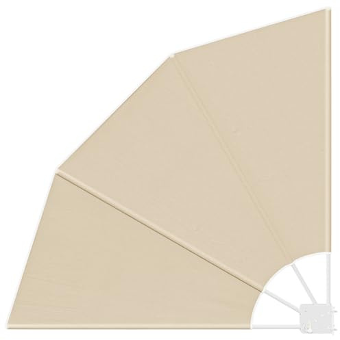 vidaXL Pantalla de Privacidad para Exterior Beige 115 x 115 cm, Tela Resistente a UV, Estructura de Acero con Revestimiento en Polvo, Plegable, Divisor para Balcón, Terraza y Jardín. Solución de Somb