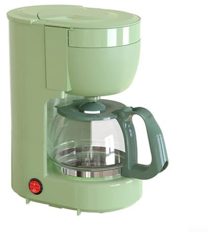 Eawfgtuw Práctica cafetera de goteo con temporizador programable de 24 horas, mantiene el calor durante 2 horas y apagado automático, ofrece una preparación de café segura y rápida (verde de moda)