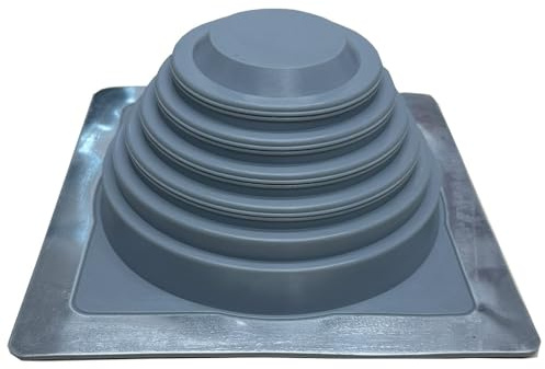 Chimsoc HT Rubber Pipe Flashing - Grey High Temperature Silicone - Suits 0-150mm Diameter Pipes