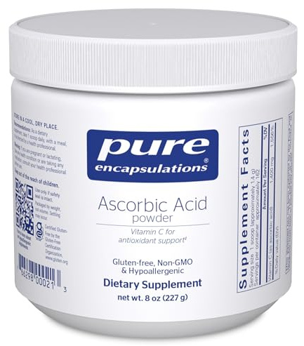 Pure Encapsulations Ascorbic Acid Powder | Hypoallergenic Vitamin C Supplement for Antioxidant Support* | 8 Ounces