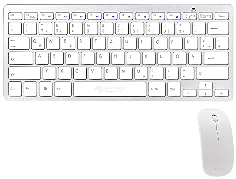 GeneralKeys Set Tastiera e Mouse Wireless QWERTZ, 2,4 GHz, USB, PX4888