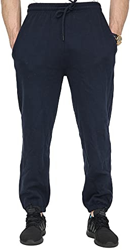 SKYTEX UK Mens Fleece Jogging Bottoms Pants Trousers Casual S-6XL 3 Colours (XL, Navy)