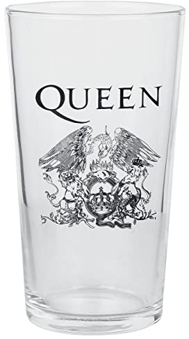 Queen Crest Unisex Boccale birra trasparente vetro 0,5 l