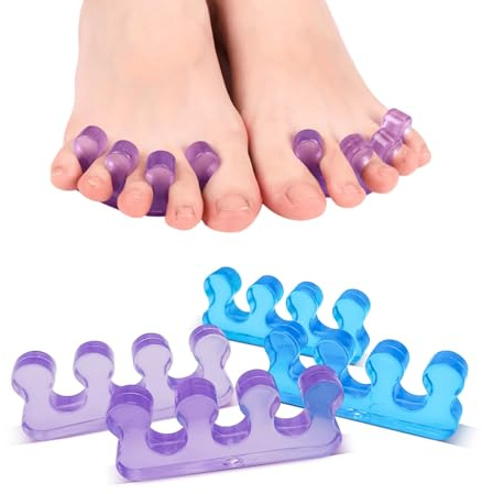 SUNFATT Toe Separators for Pedicure,Toe Separators for Women,Pedicure Toe Spacers for Separating Toenails or Nails,Easy Finger and Toenail Polish Grooming,Soft Gel Toe Spacers Pedicure Kit.