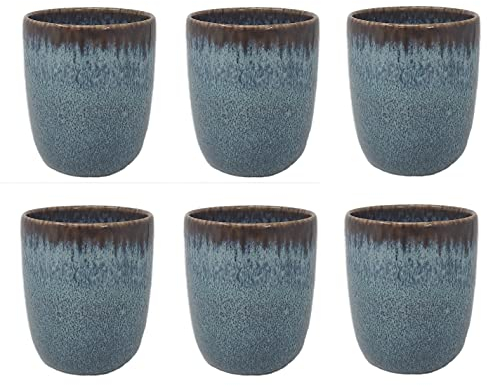 Villeroy & Boch Like. by Lave glacé 6er Set Becher ohne Henkel türkis blau 400ml