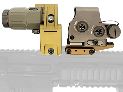 558 Reflex grön röd holografisk syn med G33 3X förstoringsglas med Fast Riser och FTC-montering 4 st kombinationer (Sand Combos)