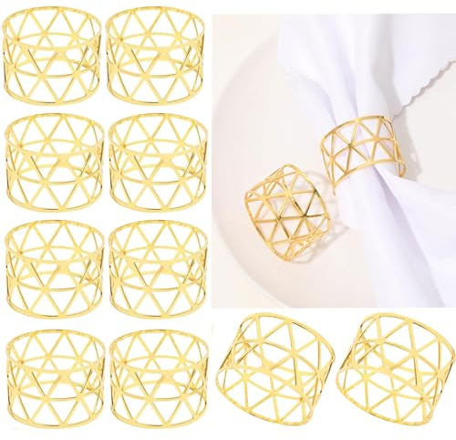 10 Pezzi Anelli Portatovaglioli Metallo, 3 X 4,5 Cm Portatovaglioli Di Natale, Portatovaglioli Anello, Fermagli Per Tovaglioli, Per Decorazione Da Tavolo, Festa Di Matrimonio