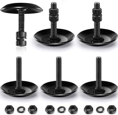 Gisafai 6 Stück Schneepflug Skid Schuhe Heavy Duty Schneepflug Klinge Ersatz für ATV Langlebige Schneeschuhe Schneeschuh Ersatzteile Schneepflug Aufsätze und Zubehör für ATV Pflug, inklusive Muttern,