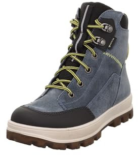 Superfit Jungen Tedd Warm Gefütterte Gore-tex Schneestiefel, Blau Gelb 8000, 39 EU Weit