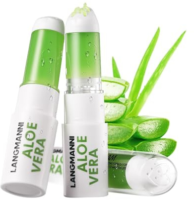 Baume à lèvres hydratant, rouge à lèvres à l'aloe vera, hydratation longue durée pour apaiser les lèvres sèches et gercées, masque à lèvres nourrissant et hydratant avec des plantes naturelles