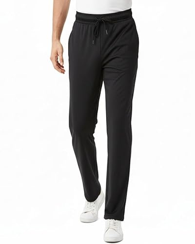 Zylioo Pantalones de chándal largos para hombre, de verano, extra largos, delgados, pantalones de deporte, pantalones de chándal, pantalones para correr, pantalones de ocio, Tall, Negro , M extra