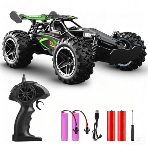 Maraiss Remote Control Cars, 20+KM/H Radio Control Car, 2.4GHz High Speed Remote Control Toys for Boys, Truck with 2 Rechargeable Batteries, RC Car Off Road Toys for Kids, Boys & Girls Gift