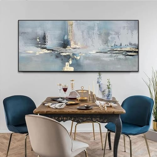 GOSRD Dipinto a olio astratto su tela, stile nordico, quadri da parete per la decorazione della casa e del soggiorno, 30x90 cm, senza cornice