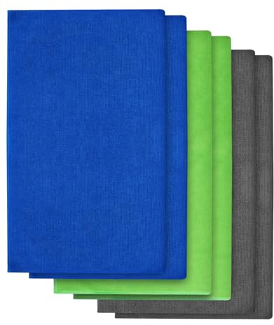 WOKEEPOW 6 Wischmopp Mikrofasertücher Bodentücher Reinigungstücher 75x50cm, Microfaser Handtücher Reinigung, Microfaser Putztuch Scheuerlappen, Küchentücher Auto Trockentuch Gästehandtücher