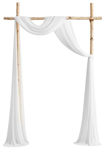 FRUHLING Hochzeitsbogen Stoff Weiß 160 x 600cm
