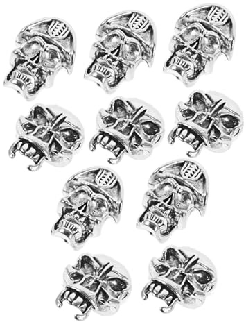 ULTECHNOVO 10 piezas Accesorios de Cabello de Vintage para Trenzas y Barba Adornos Grandes para Decoración DIY Estilo Vikingo y Pirata para Halloween