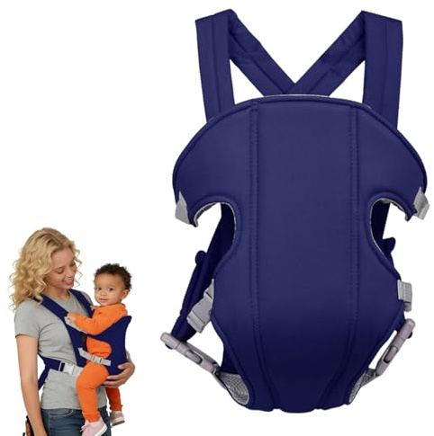 Tbintul Babytrage Neugeborene ab Geburt,Verstellbar Tragetuch Baby Neugeboren,Babytrage Bauchtrage,Baby Carrier für Kleinkind für 3.5-15kg Säugling (Navyblau)