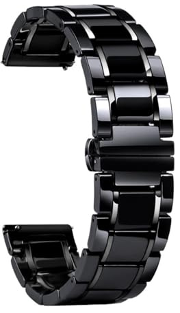 Keramiskt klockband 15 mm 17 mm 19 mm 21 mm 23 mm universellt snabbkopplingsarmband i rostfritt stål fällbart spänne Armband