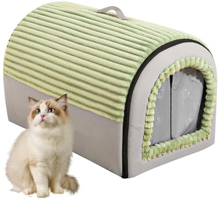 Caverne Pour Chat Fermée Abri Amovible pour Animaux
