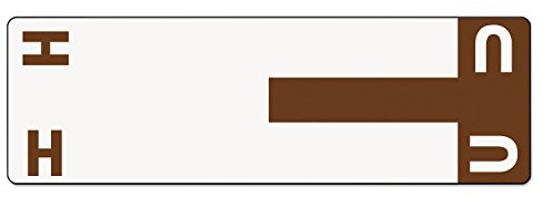 Smead AlphaZ NCC Color-Coded Label, H&U, Label Sheet, Dark Brown, 100 per Pack (67159)