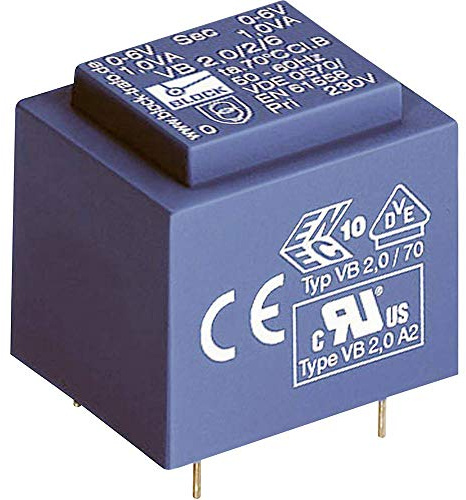 BLOCK VB 0,35/1/12 Printtransformator 1 x 230 V 1 x 12 V/AC 0.35 VA 29 mA