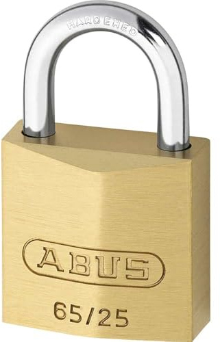 ABUS - 65/25 25mm Messing Vorhängeschloss Carded - ABU6525C