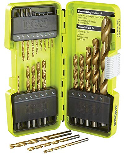 21 PC. Titanium Drill Bit Set